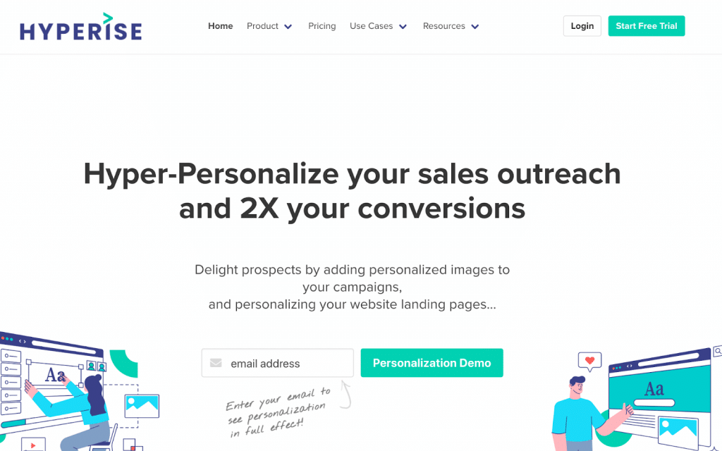 Hyperise homepage